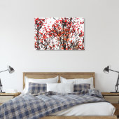 Roodvruchten of asbessen canvas afdruk (Insitu (Slaapkamer))