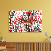 Roodvruchten of asbessen canvas afdruk (Insitu (Woonkamer))