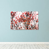Roodvruchten of asbessen canvas afdruk (Insitu (Houten vloer))