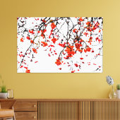 Roodvruchten of asbessen canvas afdruk (Insitu (Woonkamer))