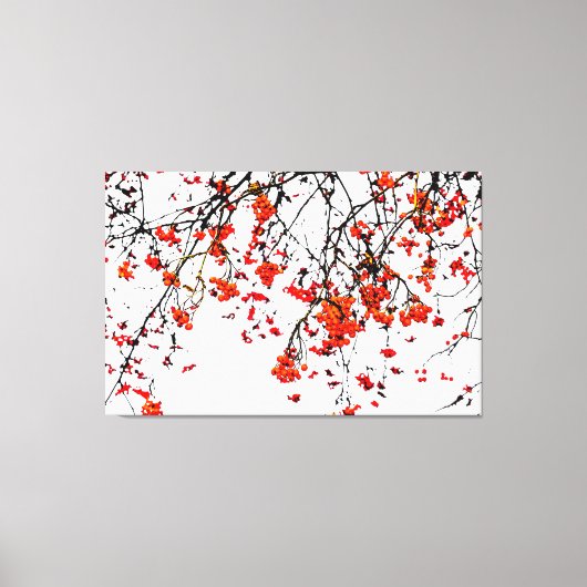 Roodvruchten of asbessen canvas afdruk (Voorkant)