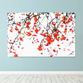 Roodvruchten of asbessen canvas afdruk (Insitu (Houten vloer))