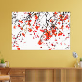 Roodvruchten of asbessen canvas afdruk (Insitu (Woonkamer))
