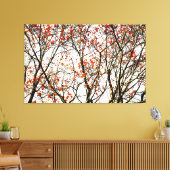 Roodvruchten of asbessen canvas afdruk (Insitu (Woonkamer))