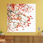 Roodvruchten of asbessen canvas afdruk (Insitu (Woonkamer))