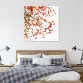 Roodvruchten of asbessen canvas afdruk (Insitu (Slaapkamer))