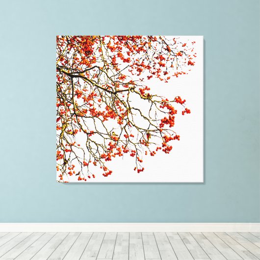 Roodvruchten of asbessen canvas afdruk (Insitu (Houten vloer))