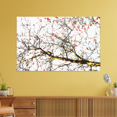 Roodvruchten of asbessen canvas afdruk (Insitu (Woonkamer))