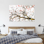 Roodvruchten of asbessen canvas afdruk (Insitu (Slaapkamer))