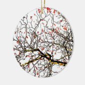 Roodvruchten of asbessen keramisch ornament (Links)