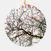 Roodvruchten of asbessen keramisch ornament (Achterkant)