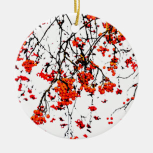 Roodvruchten of asbessen keramisch ornament