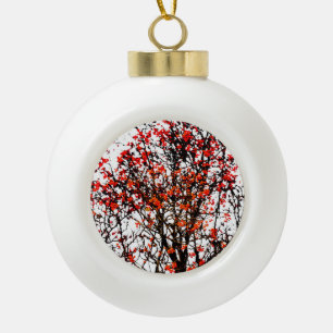 Roodvruchten of asbessen keramische bal ornament