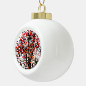 Roodvruchten of asbessen keramische bal ornament (Rechts)