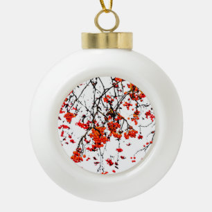Roodvruchten of asbessen keramische bal ornament