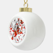 Roodvruchten of asbessen keramische bal ornament (Rechts)