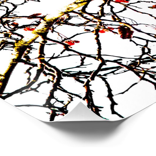 Roodvruchten of asbessen poster (Hoek)