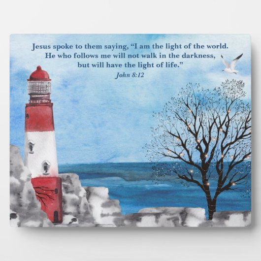 Roodvuurtoren Waterverf scène Fotoplaat (Voorkant)