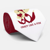 Roodwaasheid als een vos, Red Fox Burlap Stropdas (Opgerold)