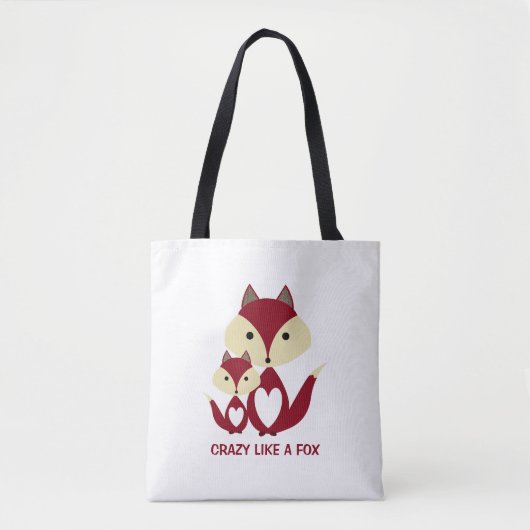 Roodwaasheid als een vos, Red Fox Burlap Tote Bag (Voorkant)