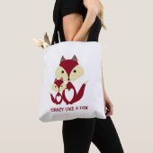 Roodwaasheid als een vos, Red Fox Burlap Tote Bag (Dichtbij)