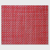 Roodweef naadloze textuur van bamboestriet cadeaupapier (Vlak)