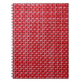 Roodweef naadloze textuur van bamboestriet notitieboek (Voorkant)