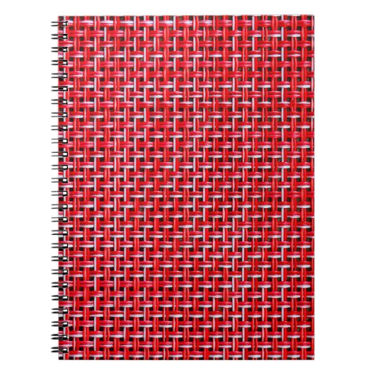 Roodweef naadloze textuur van bamboestriet notitieboek (Voorkant)