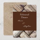 Roodwijn fleskurken repetitief diner kaart (Voorkant / Achterkant)