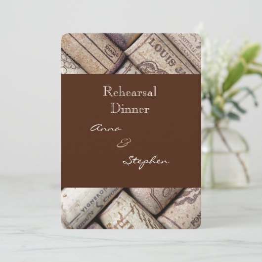 Roodwijn fleskurken repetitief diner kaart (Staand voorkant)