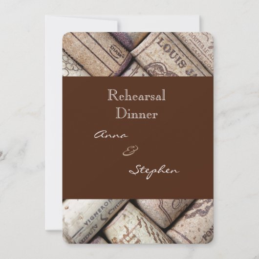 Roodwijn fleskurken repetitief diner kaart (Voorkant)