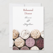 Roodwijn fleskurken repetitief diner kaart (Voorkant)