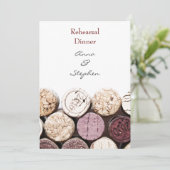 Roodwijn fleskurken repetitief diner kaart (Staand voorkant)