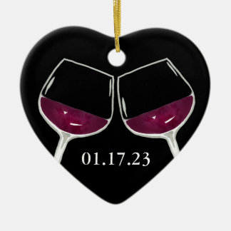 Roodwijn voor het branden van koffie keramisch ornament