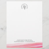 Roodwijngaarden moderne waterverf letterkop custom briefhoofd (Voorkant)