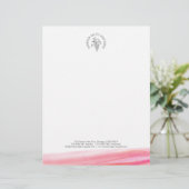 Roodwijngaarden moderne waterverf letterkop custom briefhoofd (Staand voorkant)