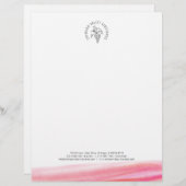 Roodwijngaarden moderne waterverf letterkop custom briefhoofd (Voorkant / Achterkant)