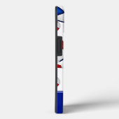 roodwitte blauwe voetballen op maat Case-Mate iPhone case (Achterkant / Rechts)