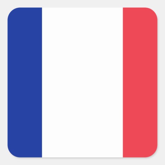 Roodwitte en blauwe vlag van Frankrijk Vierkante Sticker (Voorkant)