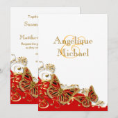 Roodwitte goudvlinder kaart (Voorkant / Achterkant)