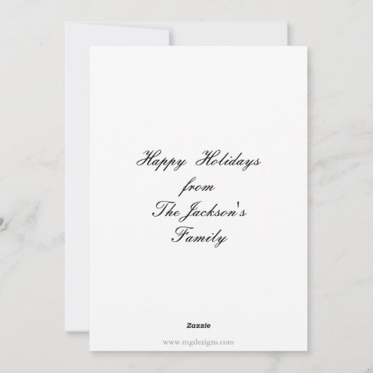 roodwitte kerstboomfeestdag feestdagenkaart (Achterkant)