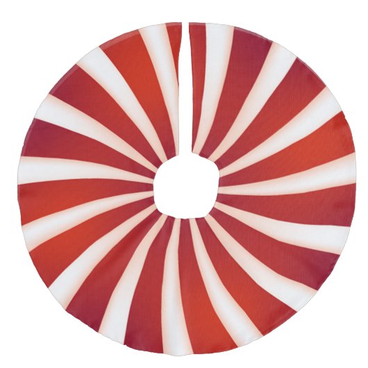 Roodwitte peppermint Swirl-kerstboomrok Imitatie Linnen Kerstboom Kleed (Voorkant)