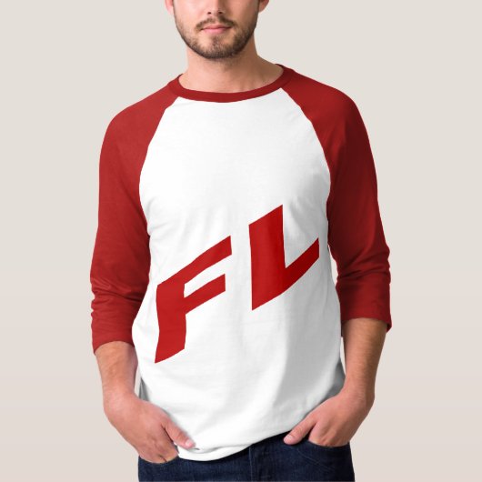 Roodwitte T-shirt FLORIDA (Voorkant)