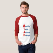 Roodwitte T-shirt TORISM WEST USA (Voorkant volledig)
