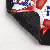 roodwitte voetbal muismat (Hoek)