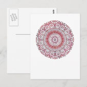 roodwortelkakra cirkelmozaïek briefkaart (Voorkant / Achterkant)