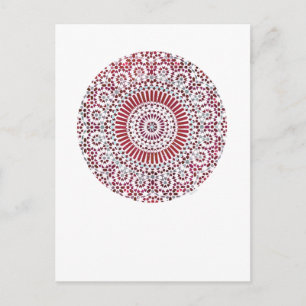 roodwortelkakra cirkelmozaïek briefkaart