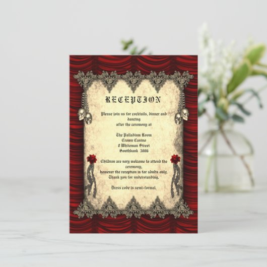 Roodzijde en gouden bruine wonden informatiekaartje (Staand voorkant)