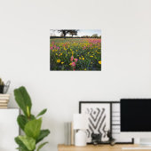 Roodzijdige wilde bloemen in Texas, lente Poster (Thuiskantoor)