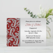 Roodzilverzwijn verloving kaart (Staand voorkant)